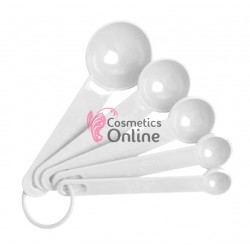 Linguri din plastic pentru masurare creme, solutii LNG004, 5 bucati Albe